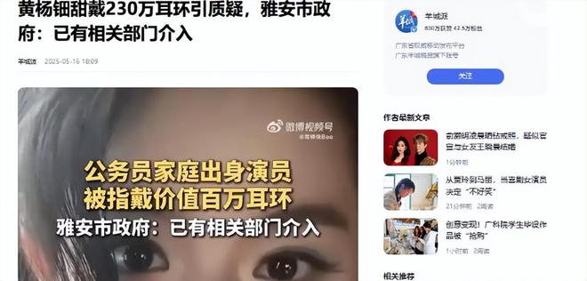 断亲自下场黄杨钿甜父亲被正式立案调查冰球突破豪华版app天价耳环风波不(图6)